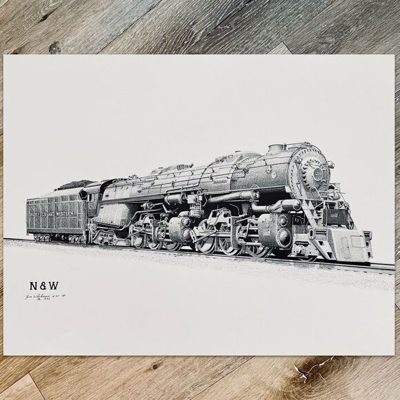 Norfolk And Western Railway 1218 Train Prints - Picture 1 of 6